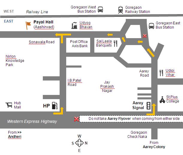 Route map to Venue