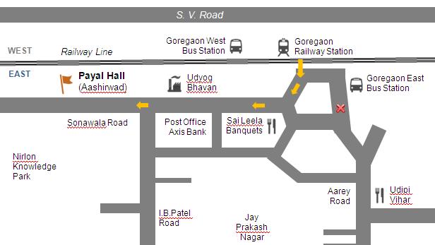 Route map to Venue